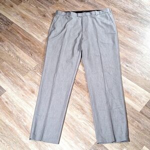 Van Heusen Men Light Gray Dress Pants 36x32 Straight Fit